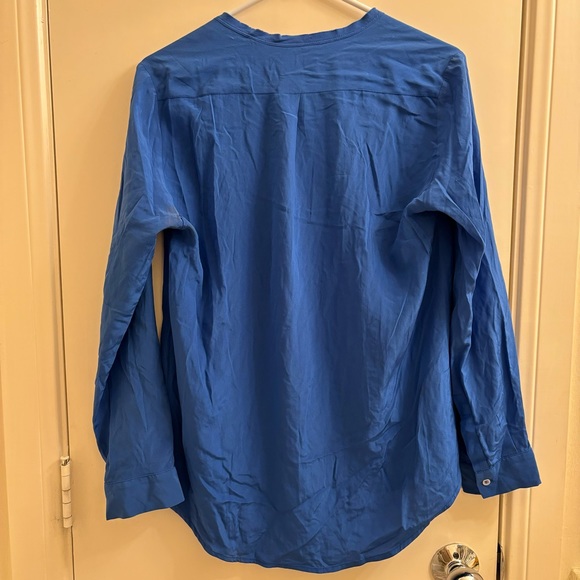 Sandro Talisman Blue Silk Top - Picture 2 of 6